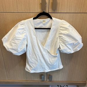 Maeve Anthropologie Puff Sleeve TShirt Blouse Top